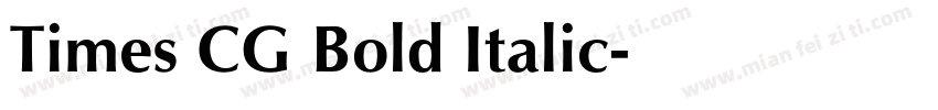 Times CG Bold Italic字体转换